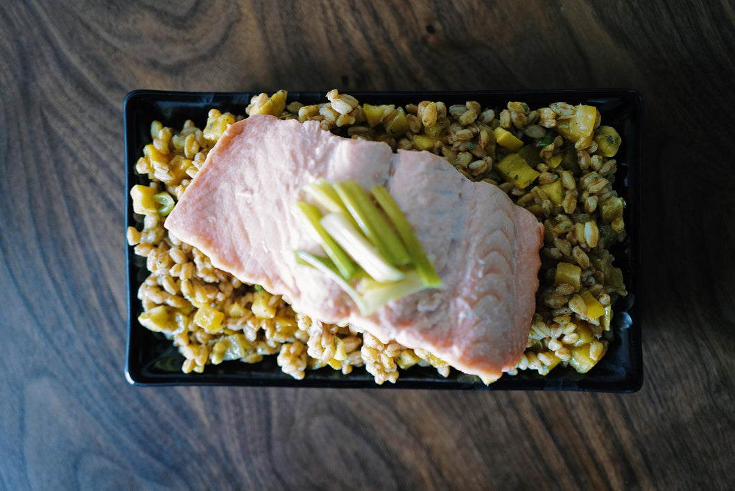 Salmon Bowl with Farro